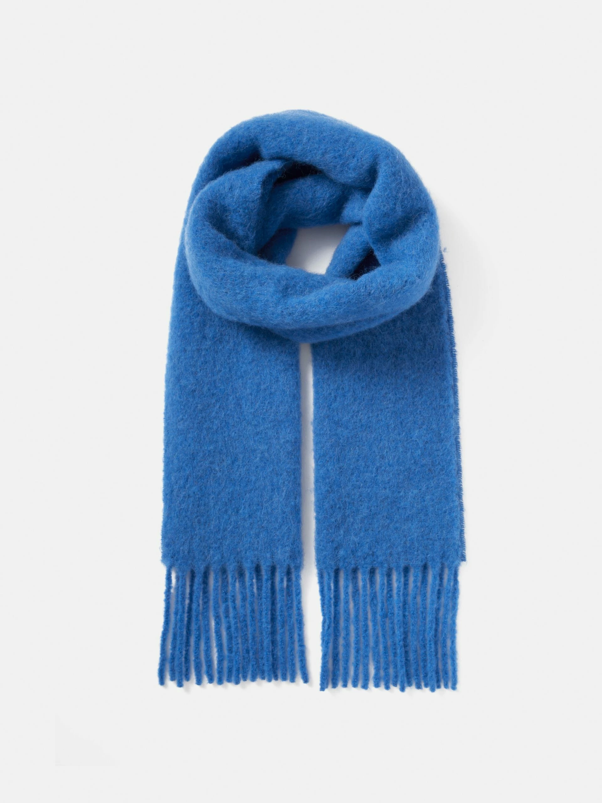 Alpaca Blend Fringed Scarf | Blue 1 Alpaca Blend Fringed Scarf | Blue