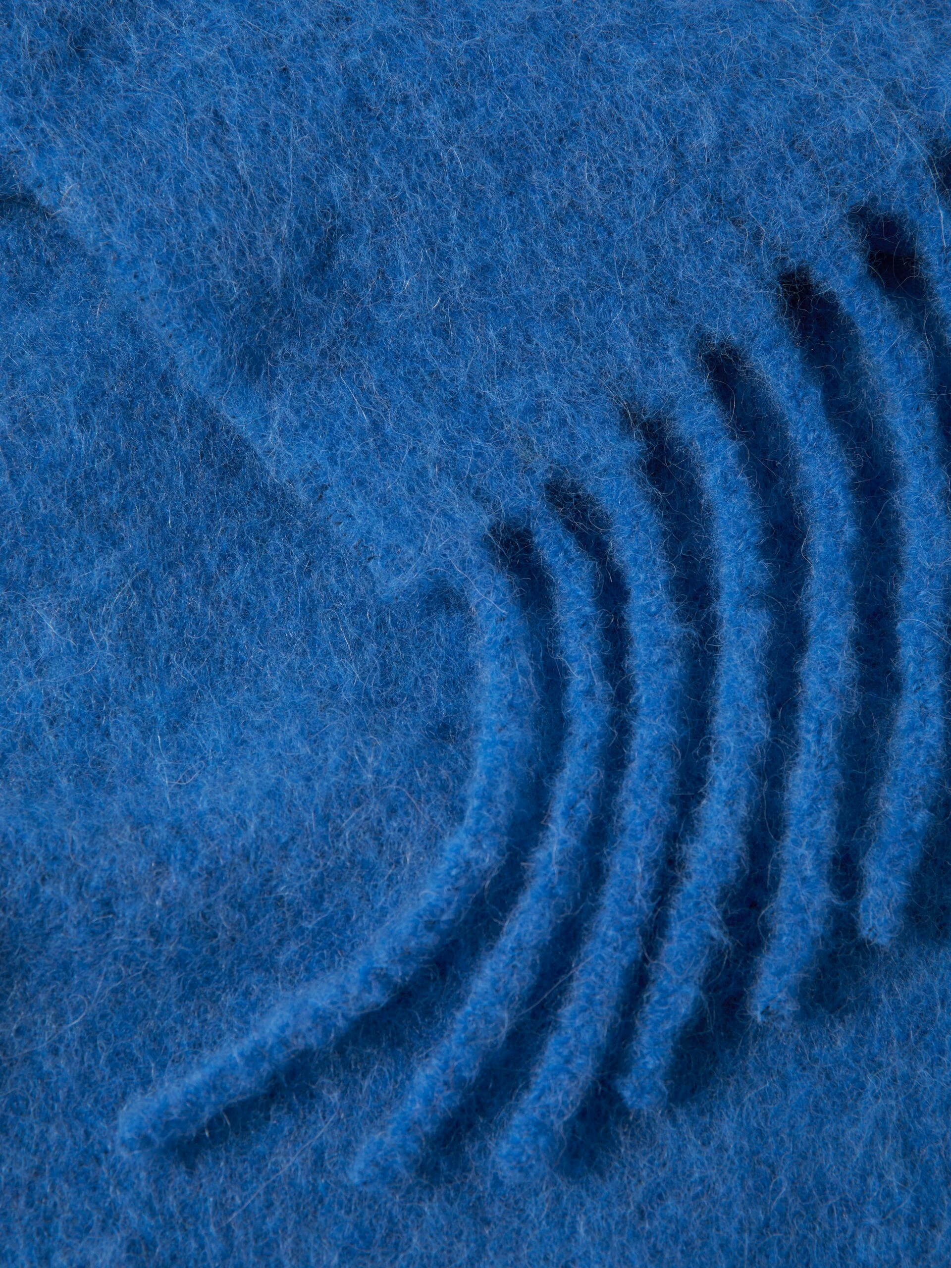 Alpaca Blend Fringed Scarf | Blue 6 Alpaca Blend Fringed Scarf | Blue - Image 6