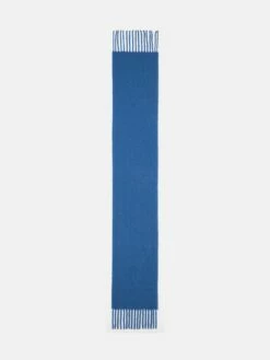 Alpaca Blend Fringed Scarf | Blue 8 Alpaca Blend Fringed Scarf | Blue -Jigsaw Shop J47537 BL000 STILL 4