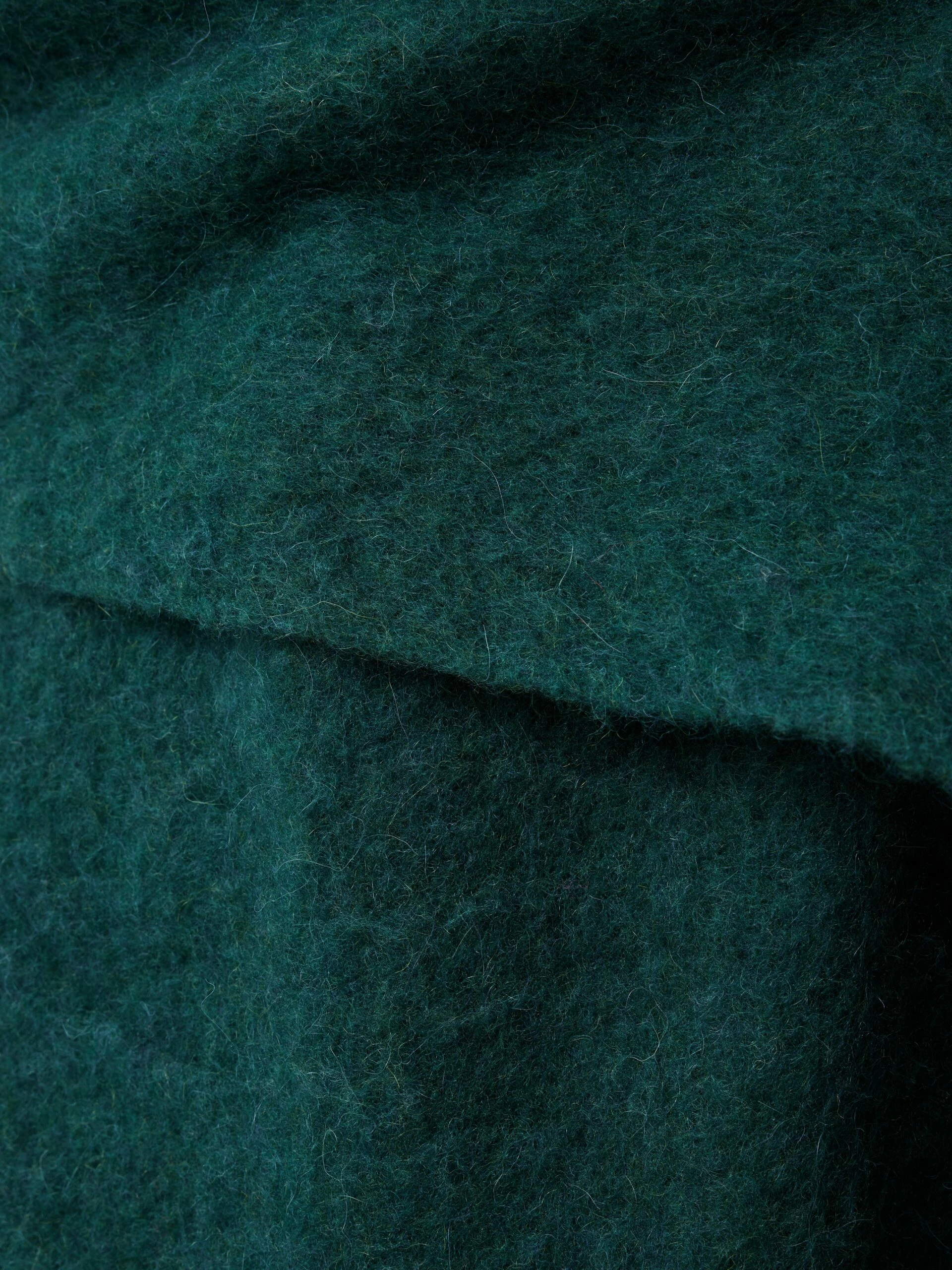 Alpaca Blend Fringed Scarf | Green 6 Alpaca Blend Fringed Scarf | Green - Image 6