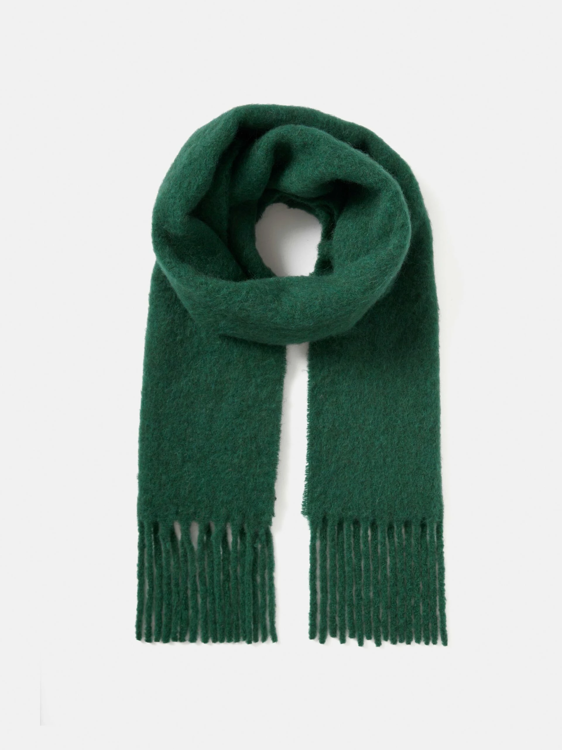 Alpaca Blend Fringed Scarf | Green 1 Alpaca Blend Fringed Scarf | Green