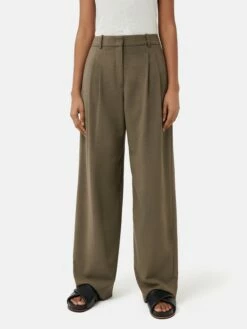 Fluid Twill Nik Trouser | Taupe