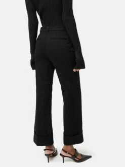 Turn Up Cotton Drill Trouser | Black 12 Turn Up Cotton Drill Trouser | Black -Jigsaw Shop J47567 BK000 5