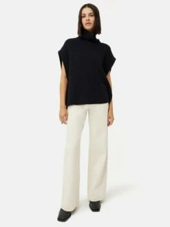 Merino Rib Side Tie Tabard | Navy -Jigsaw Shop J47571 BL010 0