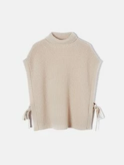 Merino Rib Side Tie Tabard | Cream 14 Merino Rib Side Tie Tabard | Cream -Jigsaw Shop J47571 CR000 STILL 10 1