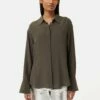 Silk Relaxed Shirt | Green