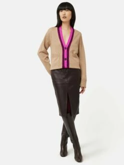 Leather Pencil Skirt | Oxblood -Jigsaw Shop J47606 RE034 0