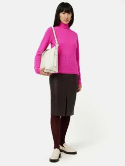 Leather Pencil Skirt | Oxblood -Jigsaw Shop J47606 RE034 2