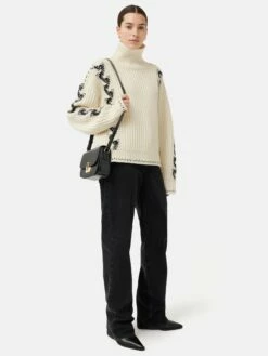 Chevron Ski Jumper | Cream -Jigsaw Shop J47619 CR000 3