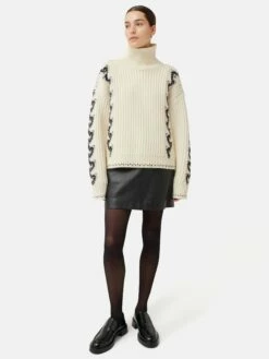 Chevron Ski Jumper | Cream -Jigsaw Shop J47619 CR000 9