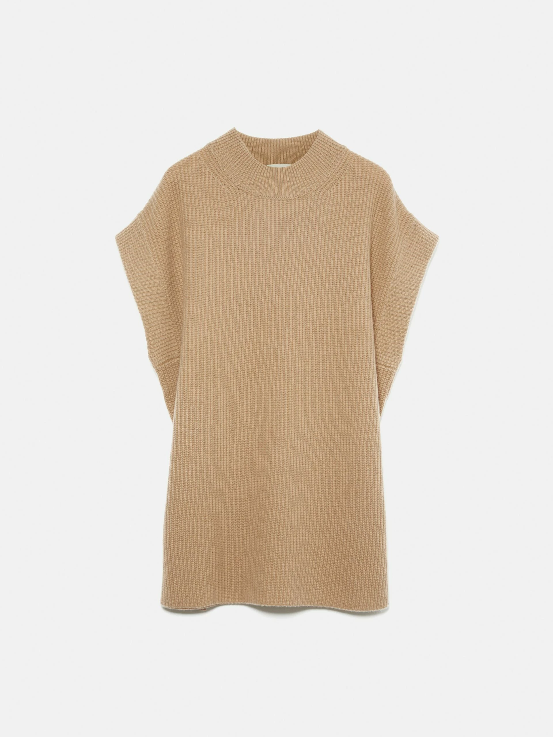 Merino Cashmere Ribbed Tunic | Camel 7 Merino Cashmere Ribbed Tunic | Camel - Image 7