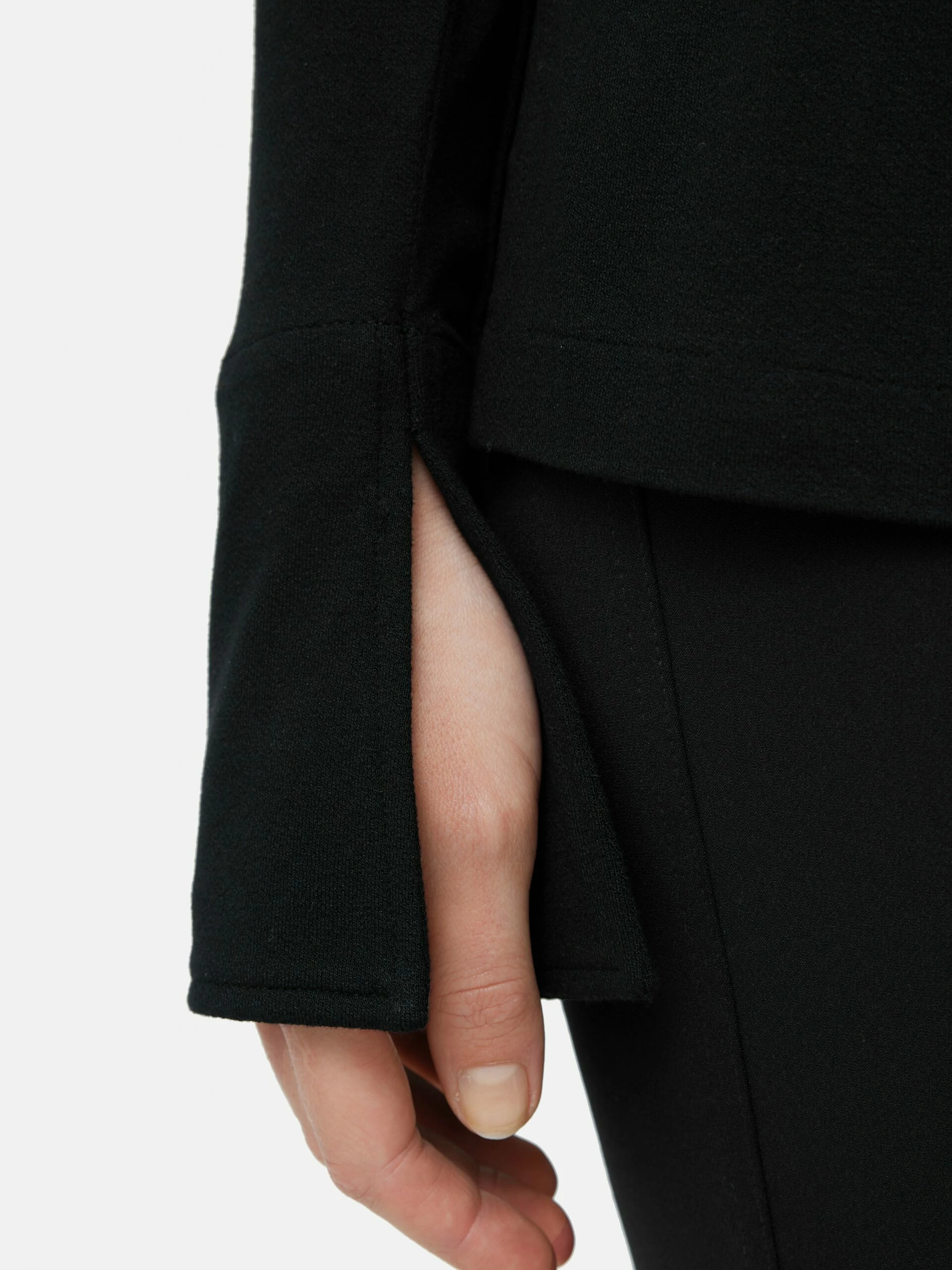 Crepe Jersey Shirt | Black 7 Crepe Jersey Shirt | Black - Image 7