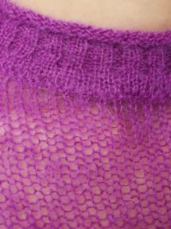 Mohair Blend Gauzy Knit Jumper | Pink -Jigsaw Shop J47657 PI000 7