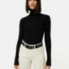 Slash Back Polo Neck Jumper | Black
