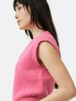 Alpaca Blend U Neck Tank | Pink -Jigsaw Shop J47661 PI000 4