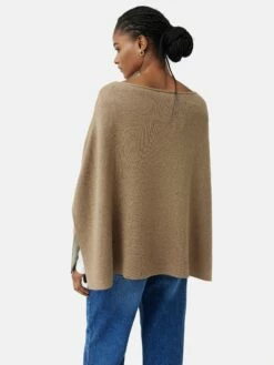 Reversible Cotton Blend Poncho | Camel 14 Reversible Cotton Blend Poncho | Camel -Jigsaw Shop J47677 CR021 5