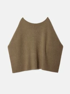 Reversible Cotton Blend Poncho | Camel 18 Reversible Cotton Blend Poncho | Camel -Jigsaw Shop J47677 CR021 STILL 10 1