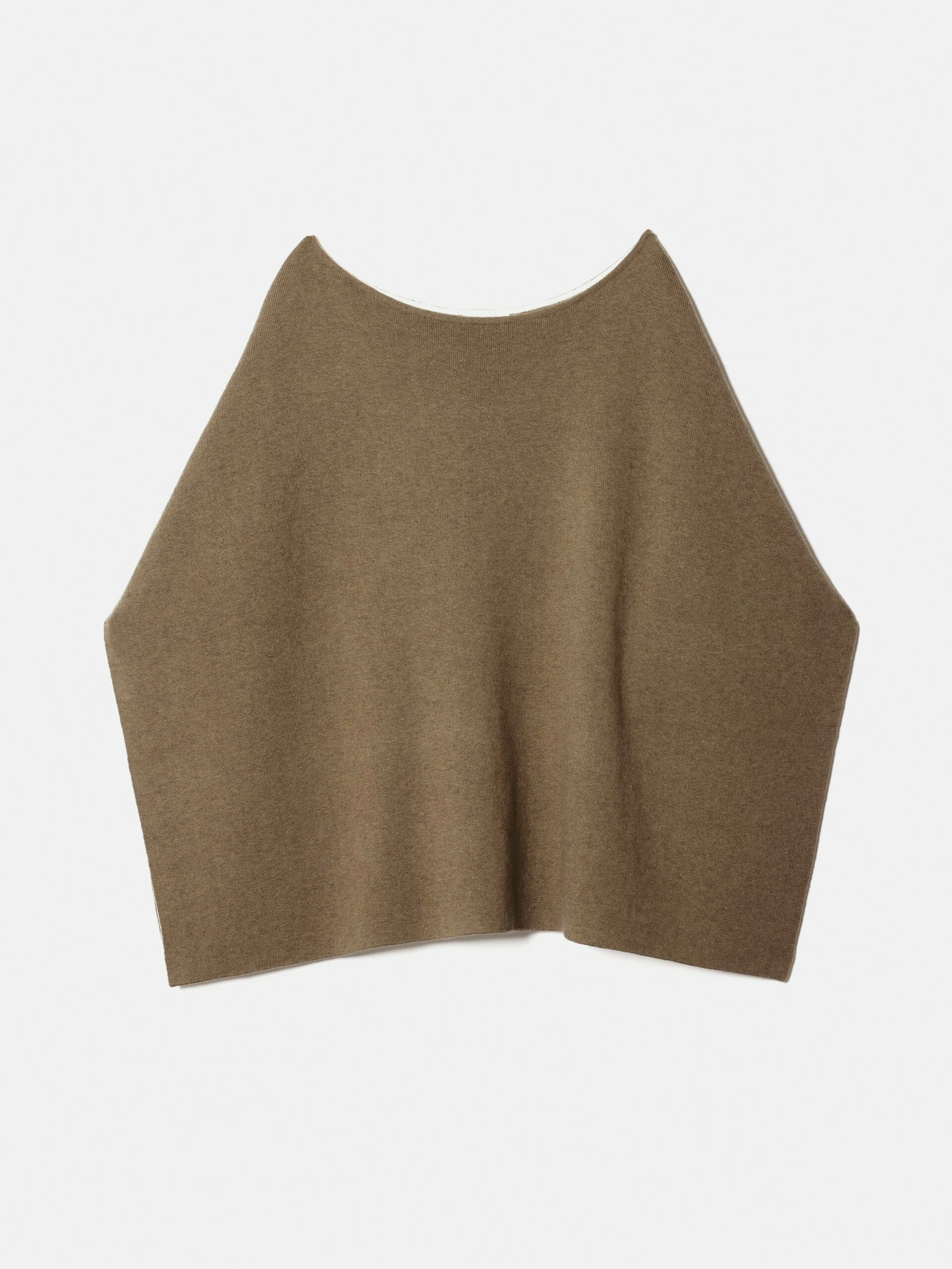 Reversible Cotton Blend Poncho | Camel 9 Reversible Cotton Blend Poncho | Camel - Image 9