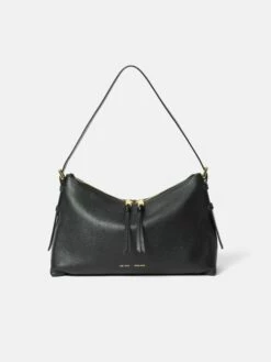 Trafalgar Leather Shoulder Bag | Black