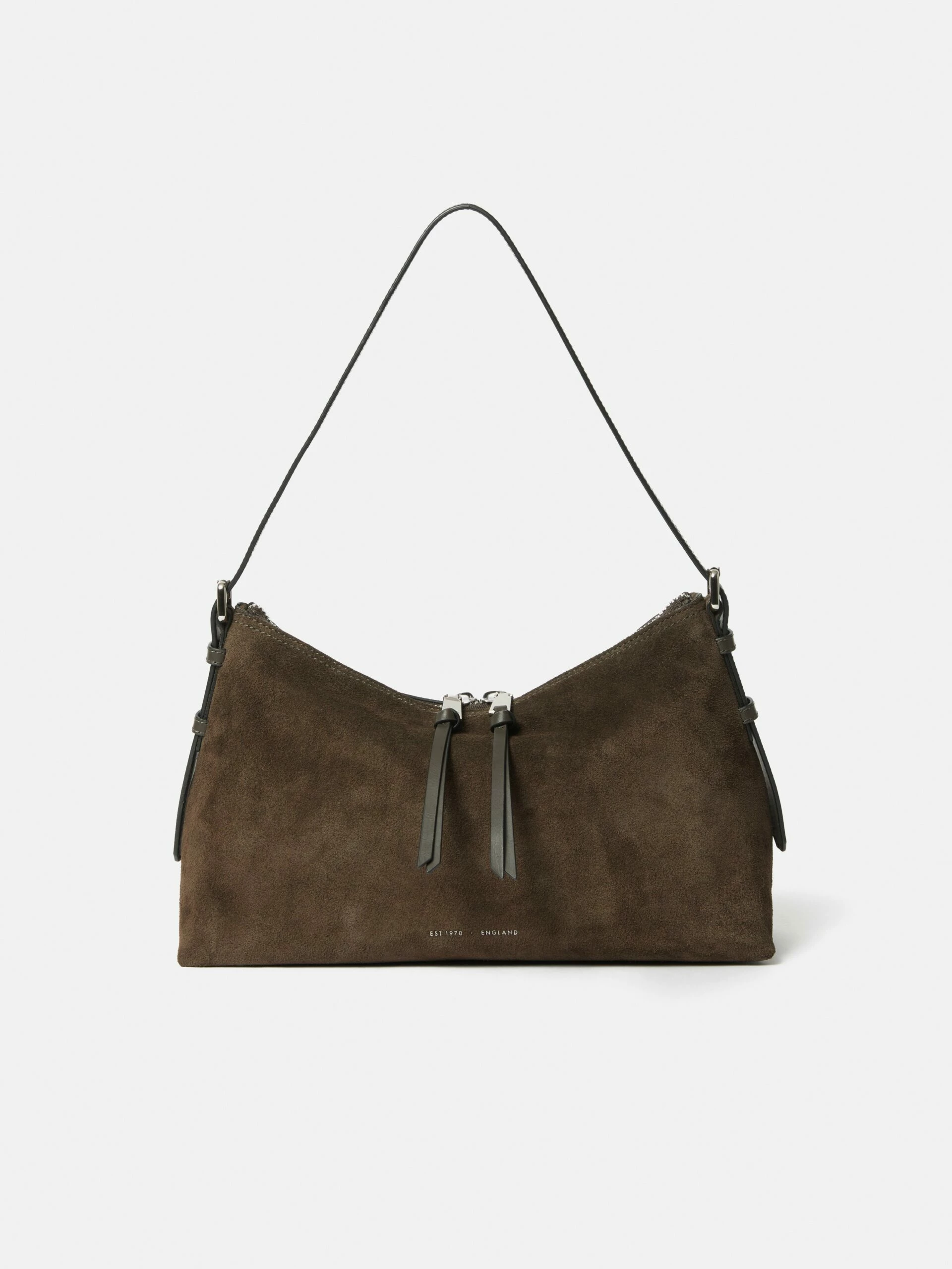 Trafalgar Suede Shoulder Bag | Khaki 1 Trafalgar Suede Shoulder Bag | Khaki
