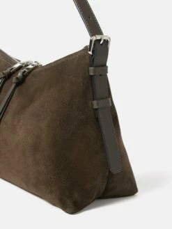 Trafalgar Suede Shoulder Bag | Khaki 10 Trafalgar Suede Shoulder Bag | Khaki -Jigsaw Shop J47687 GN020 STILL 1