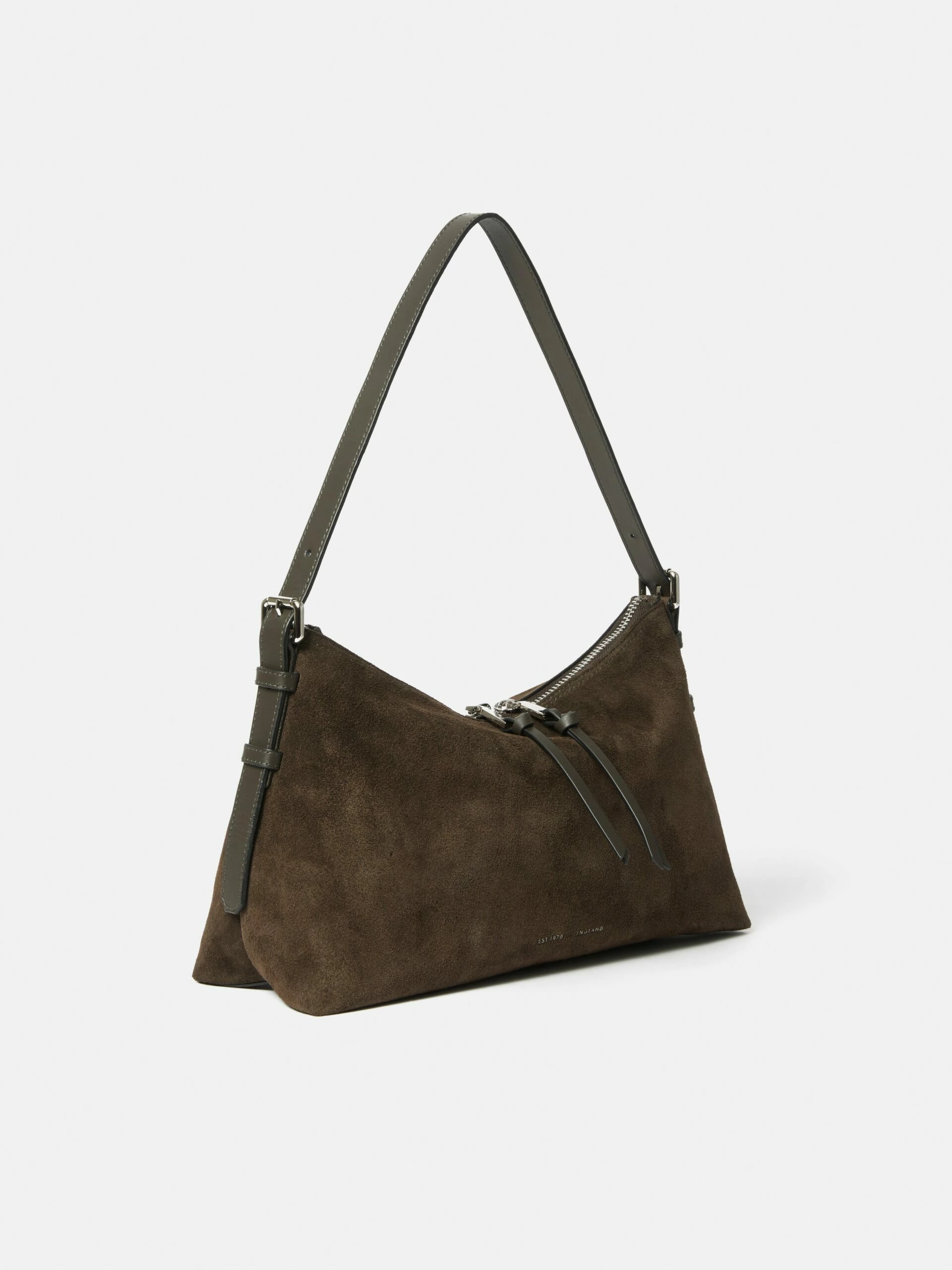 Trafalgar Suede Shoulder Bag | Khaki 6 Trafalgar Suede Shoulder Bag | Khaki - Image 6