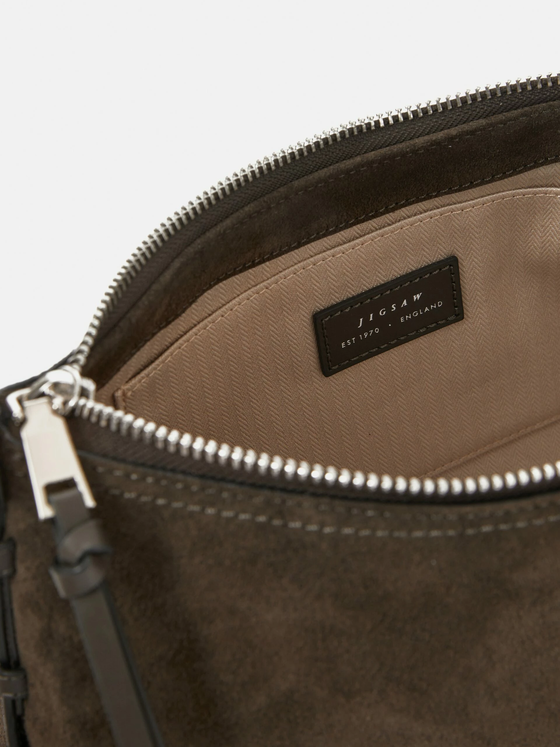 Trafalgar Suede Shoulder Bag | Khaki 7 Trafalgar Suede Shoulder Bag | Khaki - Image 7