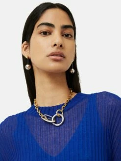 Collagerie Two Toned Necklace | Gold -Jigsaw Shop J47690 YE004 2