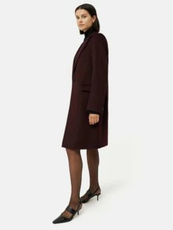 Relaxed Wool City Coat | Oxblood -Jigsaw Shop J47731 RE034 4