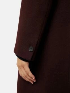 Relaxed Wool City Coat | Oxblood -Jigsaw Shop J47731 RE034 8