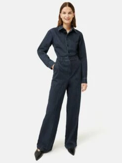 Tailored Denim Jumpsuit | Indigo