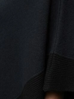 Wool Blend Border Poncho | Navy 11 Wool Blend Border Poncho | Navy -Jigsaw Shop J47753 BL010 7