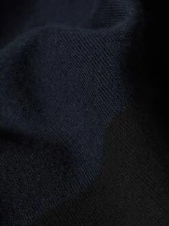 Wool Blend Border Poncho | Navy 13 Wool Blend Border Poncho | Navy -Jigsaw Shop J47753 BL010 STILL 11