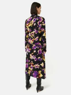Haze Floral Crepe Dress | Purple 10 Haze Floral Crepe Dress | Purple -Jigsaw Shop J47814 PU000 5