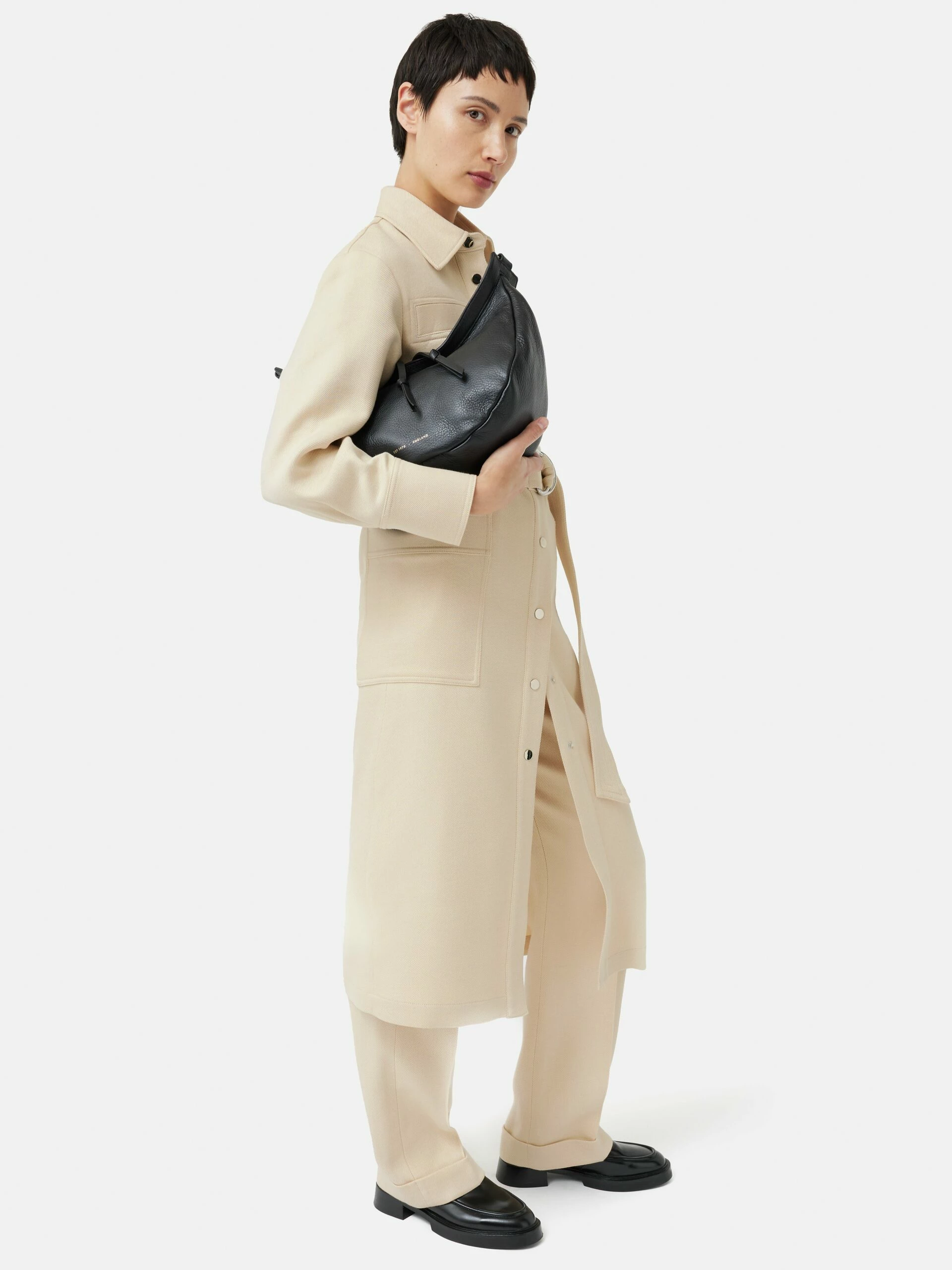 Wool Utility Dress | Cream 2 Wool Utility Dress | Cream - Image 2