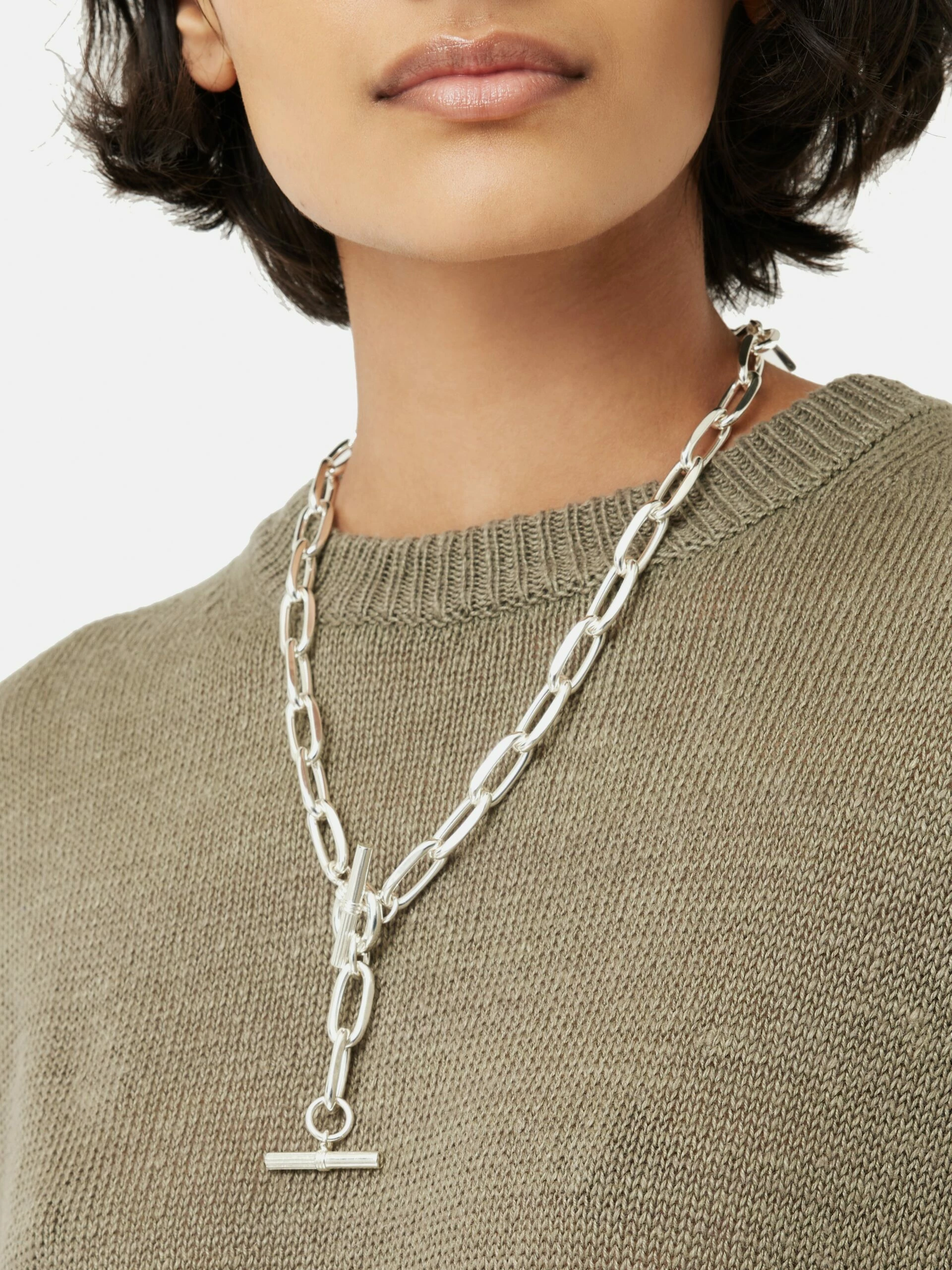 Textured Heritage Necklace | Silver 3 Textured Heritage Necklace | Silver - Image 3