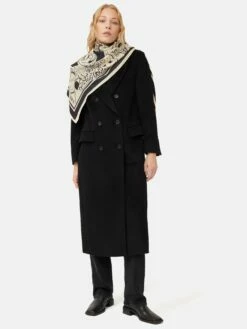 Kings & Queens Silk Scarf | Monochrome -Jigsaw Shop J47835 BK008 2