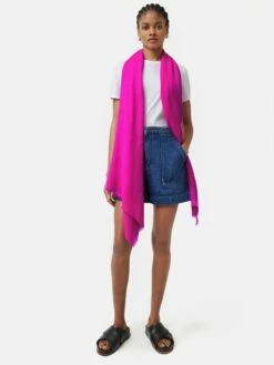 Wool Silk Pashmina | Pink 11 Wool Silk Pashmina | Pink -Jigsaw Shop J47836 PI000 2