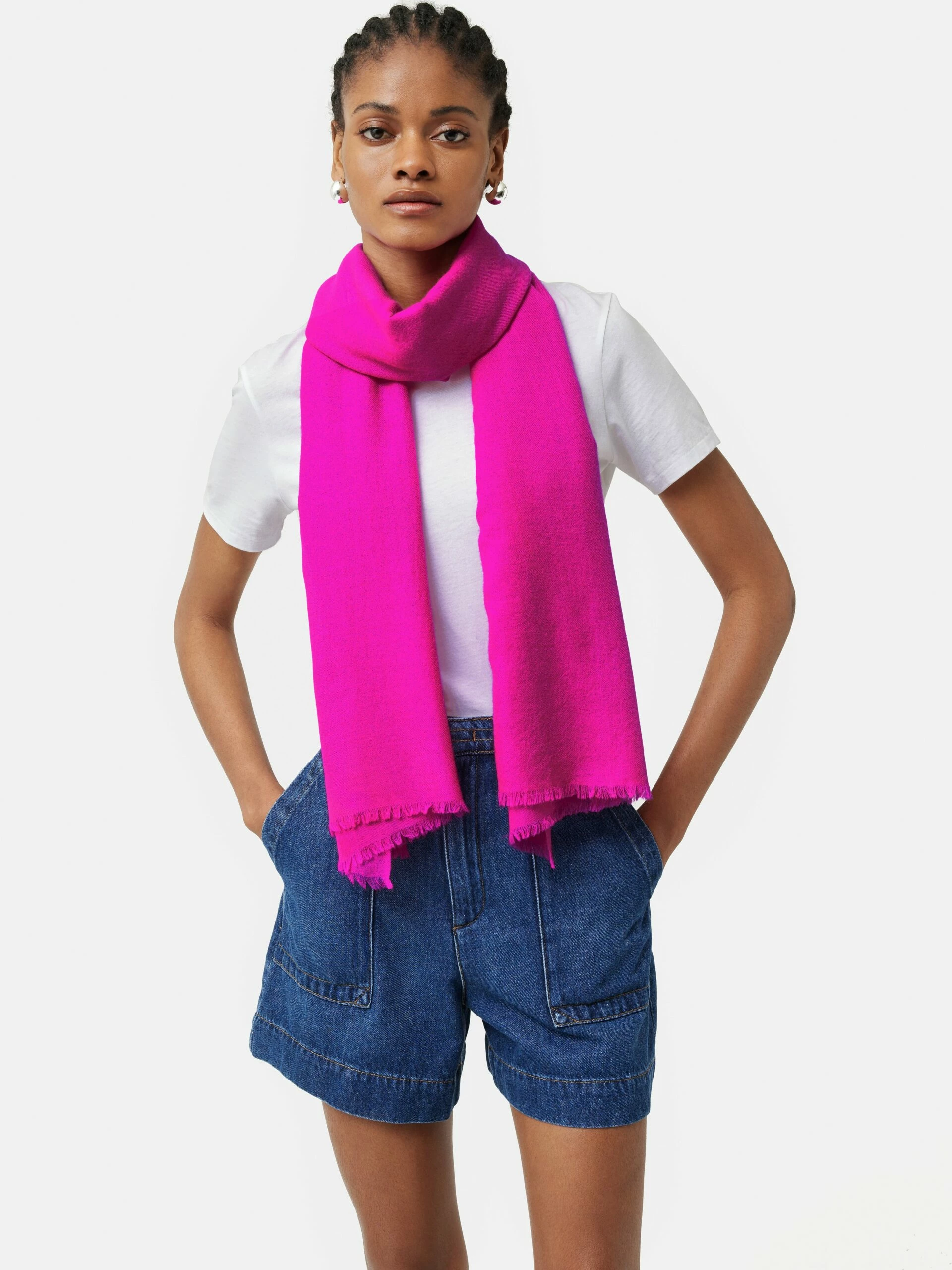 Wool Silk Pashmina | Pink 2 Wool Silk Pashmina | Pink - Image 2
