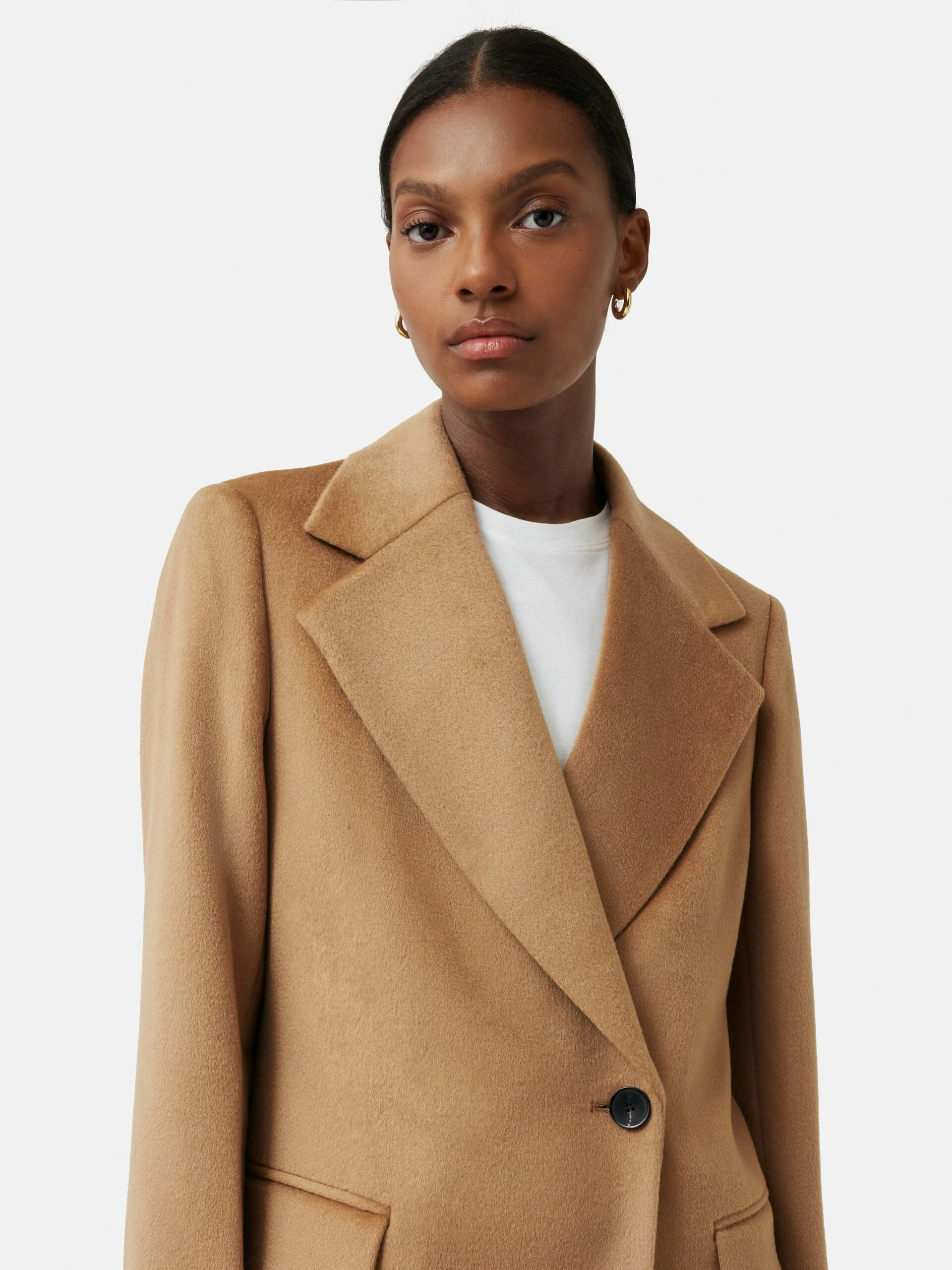 Wool Maxi City Coat | Camel 2 Wool Maxi City Coat | Camel - Image 2