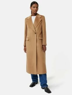 Wool Maxi City Coat | Camel 9 Wool Maxi City Coat | Camel -Jigsaw Shop J47857 CR021 3