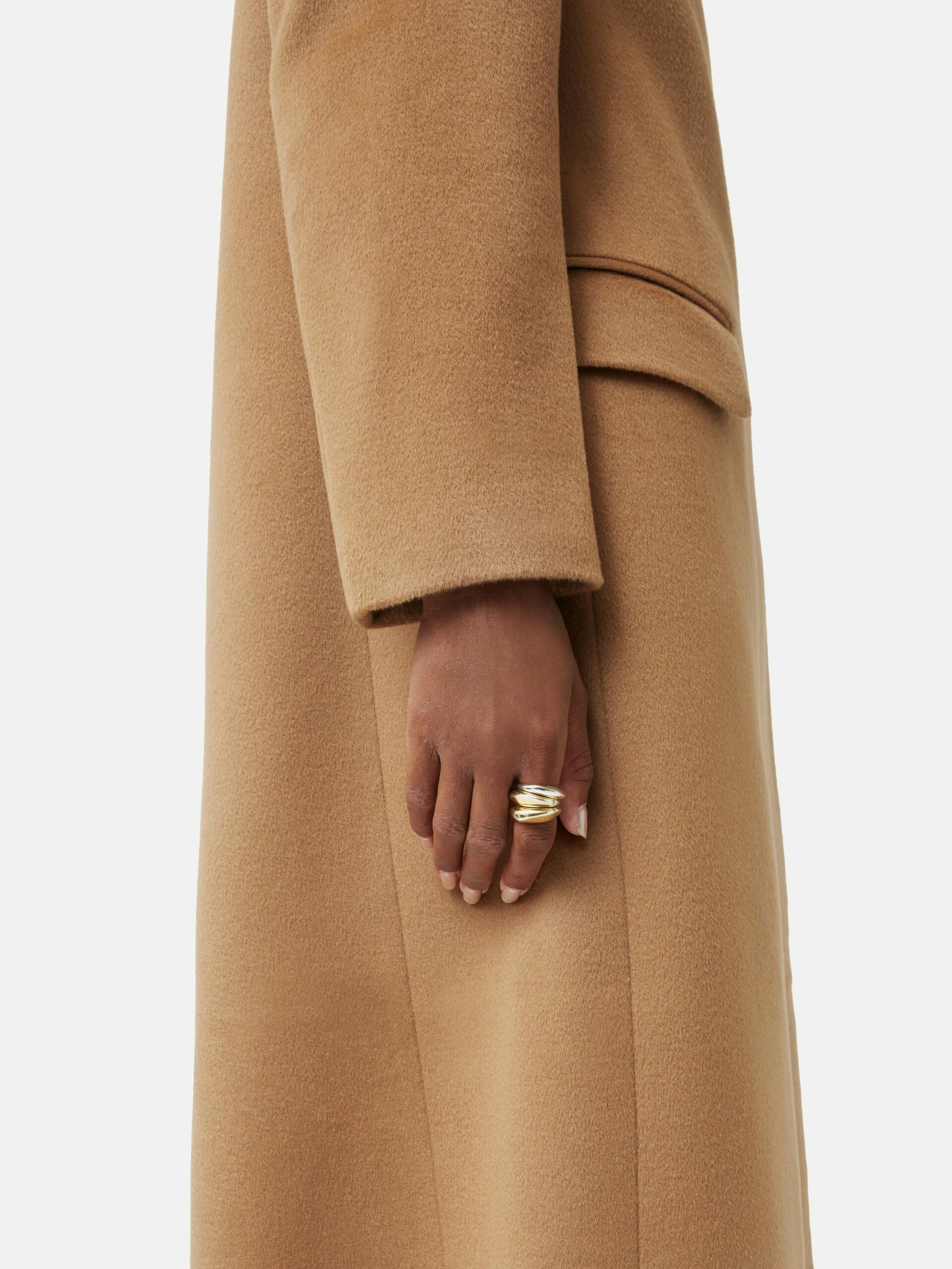 Wool Maxi City Coat | Camel 4 Wool Maxi City Coat | Camel - Image 4