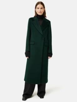 Wool Maxi City Coat | Green -Jigsaw Shop J47857 GN000 2