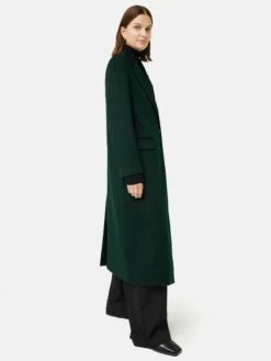 Wool Maxi City Coat | Green -Jigsaw Shop J47857 GN000 3