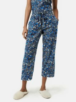 Sketch Floral Cami Cropped Pyjamas | Blue 11 Sketch Floral Cami Cropped Pyjamas | Blue -Jigsaw Shop J47859 BL000 4