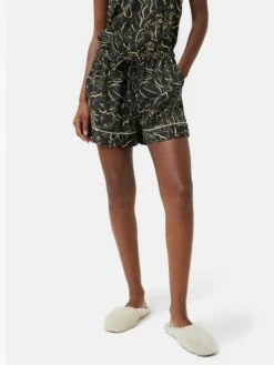 Floral Outline Cami & Shorts | Black -Jigsaw Shop J47865 BK000 6