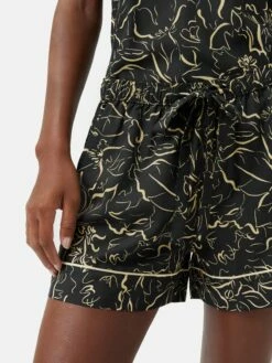 Floral Outline Cami & Shorts | Black -Jigsaw Shop J47865 BK000 7