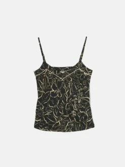 Floral Outline Cami & Shorts | Black -Jigsaw Shop J47865 BK000 STILL 10