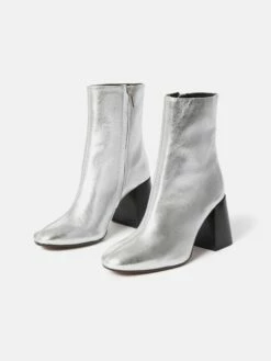 Fulham Ankle Boot | Silver -Jigsaw Shop J47875 GY009 STILL 3