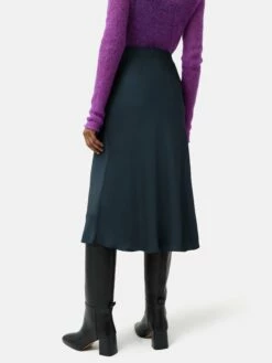 Satin Bias Midi Slip Skirt | Navy 10 Satin Bias Midi Slip Skirt | Navy -Jigsaw Shop J47929 BL010 5